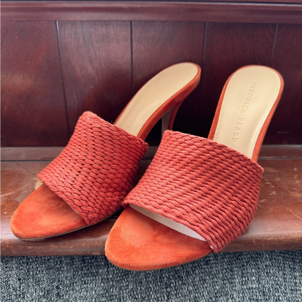 Veronica Beard brunt orange heels- size 8